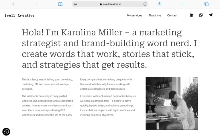 Lisa Helldal UX Web Designer client work
