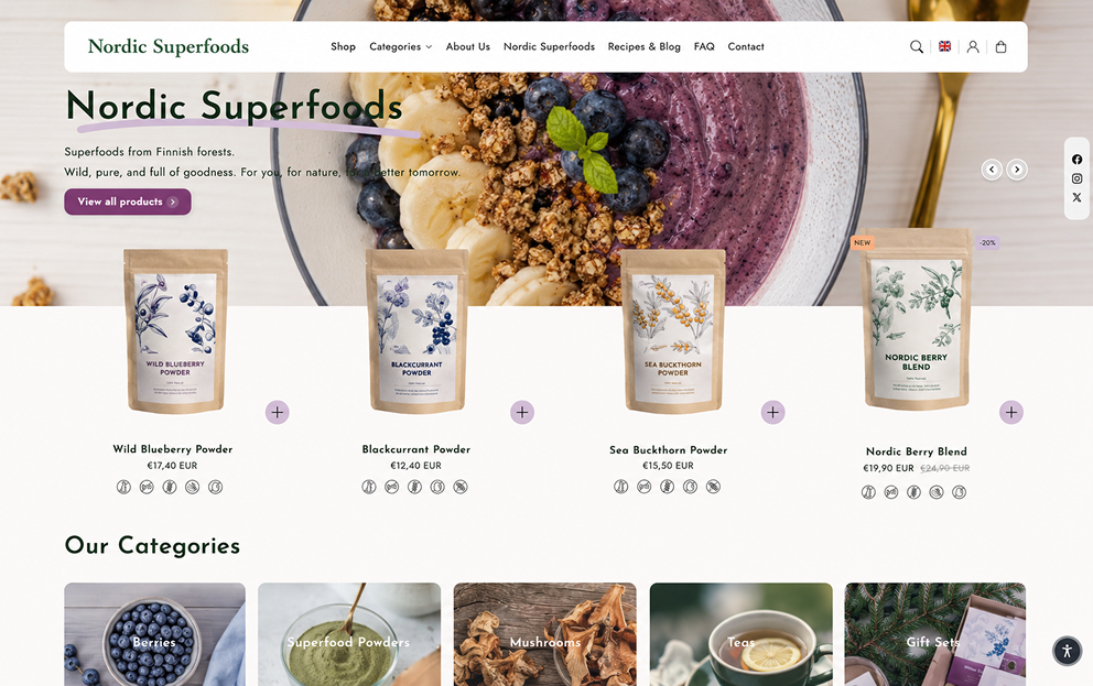 Lisa Helldal UX Web Designer client work Shopify